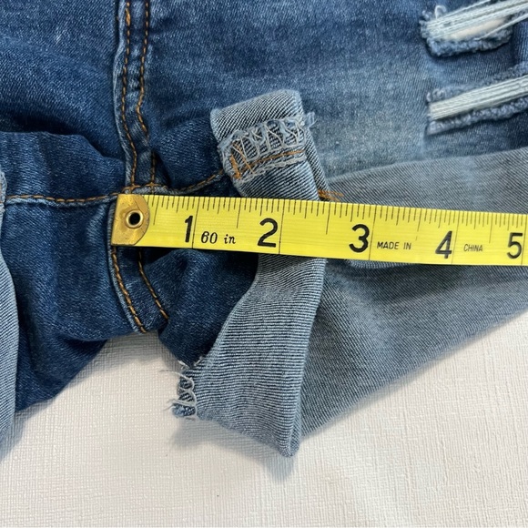 Shein High Waisted Distressed Denim Jeans Shorts Size XS - Picture 7 of 9